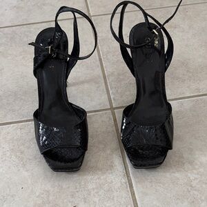 Guess Black Strappy Heels